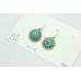 Women Handmade 925 Sterling Silver Earrings Natural Blue Turquoise Gem Stone